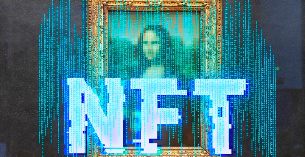 steal nft, art theft concept: non-fungible token, digital art protected by the blockchain