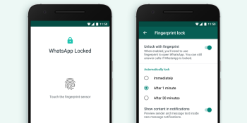 You can now unlock WhatsApp for Android with your fingerprint